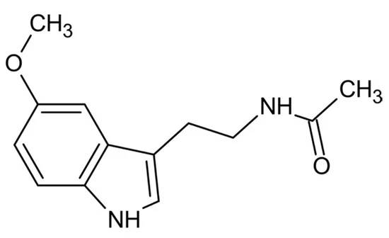 CBD and Melatonin - chemical structure of melatonin