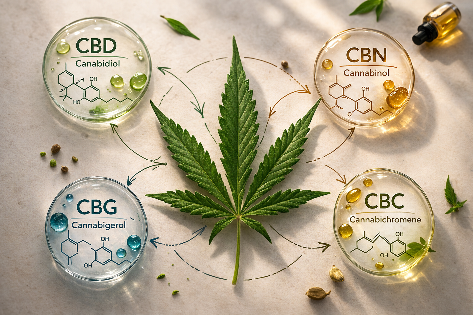 CBC, CBN e CBG: o que são e como diferem do CBD - HempyRoots